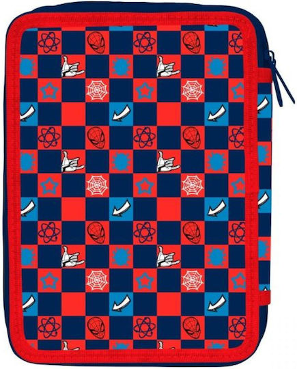 Spiderman Pencil Case Full with 2 Compartments Blue