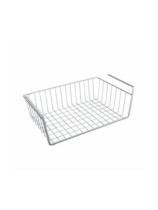 Κρεμαστό Ράφι Μεταλλικό 40x26x14εκ. Ασημί