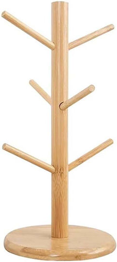 Bamboo Wood Vertical Stand Pufo Mugs Cups 34 Cm