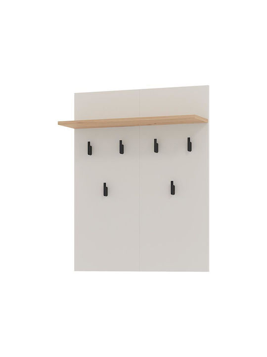Fylliana Wall Hanger Belfort Civ Wooden 6 Hooks Beige 66x20cm