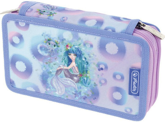 Herlitz Mermaid Ученически Несесер Пълен 19 Бройки Лилав