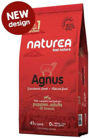 Naturea Naturals 12kg Dry Food Grain-Free & Gluten-Free for Adult Dogs with Lamb Agnus Grasslands Lamb for Dogs with Allergies