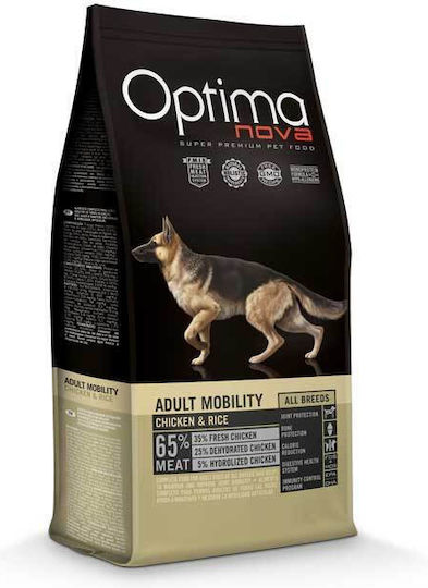 Optimanova Adult Mobility 12kg Ξηρά Τροφή χωρίς Σιτηρά για Ενήλικους Σκύλους με Κοτόπουλο και Ρύζι