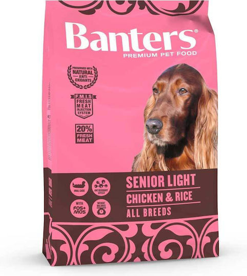Banters Senior Light 15kg Dry Food for Senior Dogs with Chicken and Rice