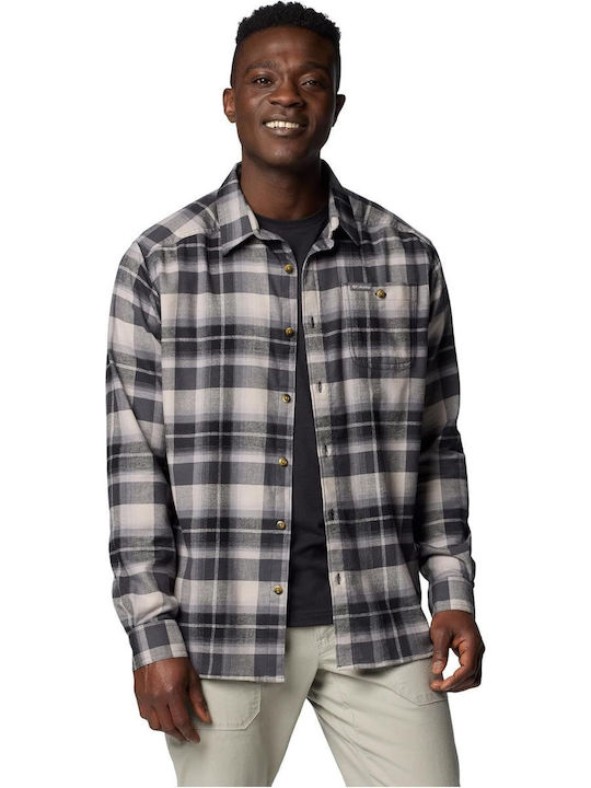 Columbia Cornell Woods Long-sleeved Flannel Shirt Checked Black/Grey