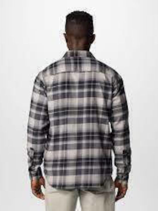 Cornell Woods Long-sleeved Flannel Shirt Checked Black/Grey