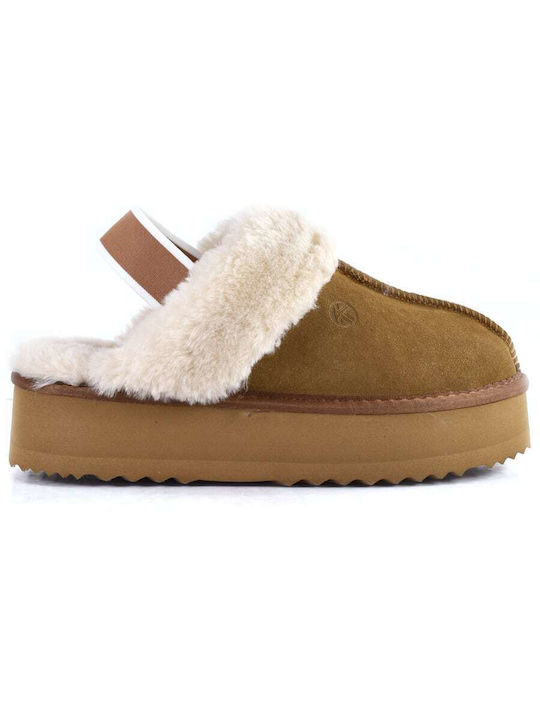 Kelara Leather Winter Women's Slippers