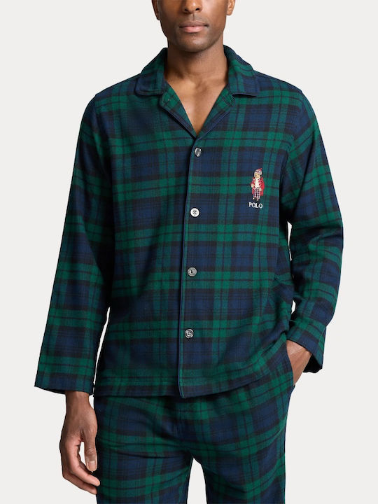 Ralph Lauren Men's Winter Cotton Pajamas Set Green