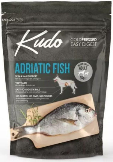 Kudo 3kg Dry Food for Adult Medium & Large Breed Dogs with Fish