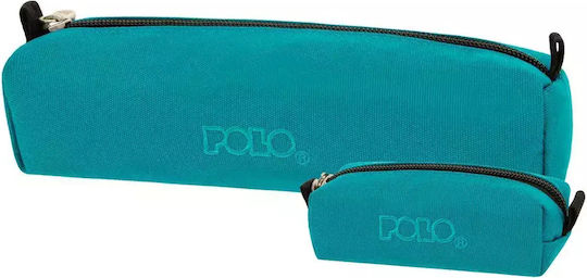 Polo Wallet Cord Pencil Case 1pcs Barrel with 1 Compartment Blue