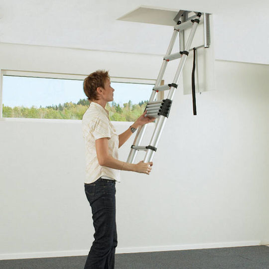 G21 Telescopic Ladder Aluminum of Steps with Maximum Height 3.2m
