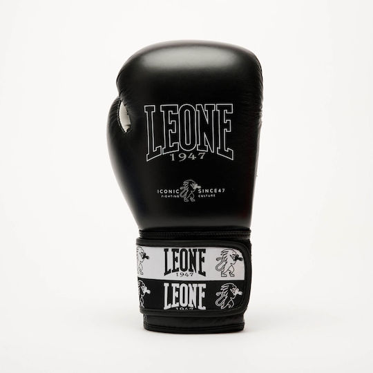 Leone 1947 Boxing Gloves Leather for Match Black