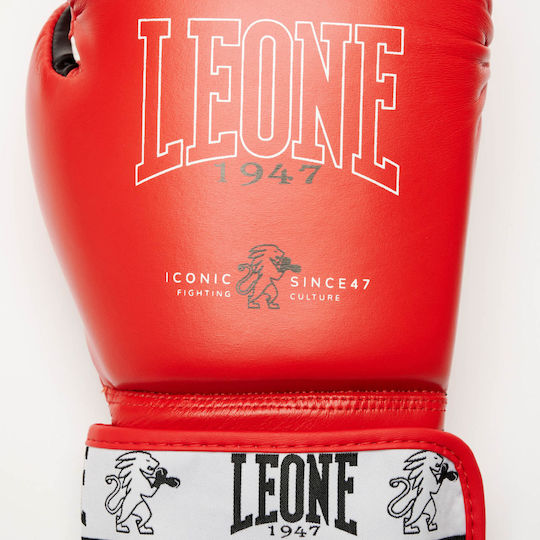 Leone 1947 Mănuși de Box din Piele pentru Competiție Roșii