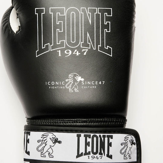 Leone 1947 Боксови Ръкавици Кожени за Състезание Черен