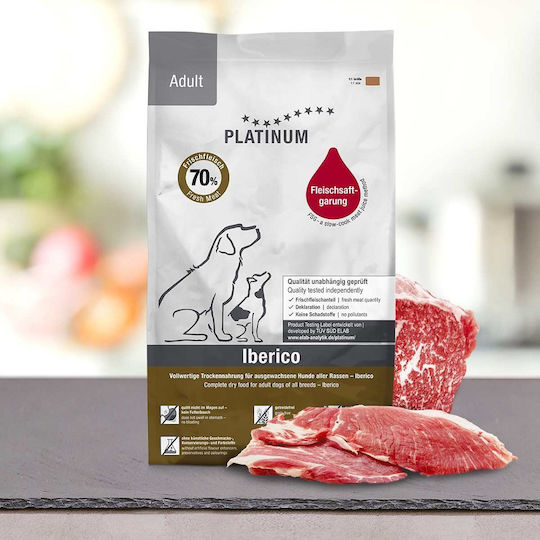 Platinum Pet Food & Care Iberico & Greens 15kg Dry Food Grain-Free & Gluten-Free for Adult Neutered Dogs with Meat