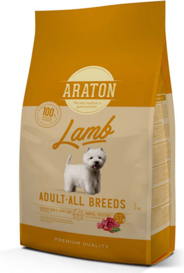 Araton Adult Lamb 3кг Суха Храна за Възрастни Кучета от Малки Породи с Месо и Зеленчуци