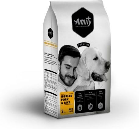 Amity Premium Medium/Large Adult 3kg Ξηρά Τροφή Σκύλων Μεσαίων & Μεγαλόσωμων Φυλών με Πουλερικά, Ρύζι και Χοιρινό