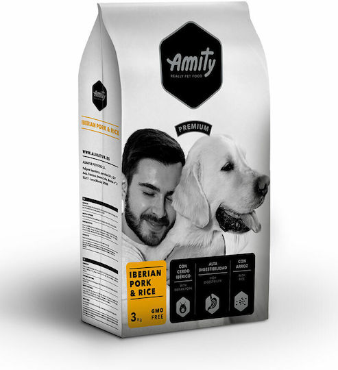Amity Premium Medium/Large Adult 3kg Ξηρά Τροφή Σκύλων Μεσαίων & Μεγαλόσωμων Φυλών με Πουλερικά, Ρύζι και Χοιρινό