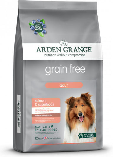 Arden Grange Grain Free Adult 12kg Dry Food Grain-Free for Adult Dogs with Salmon