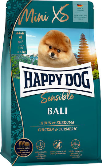 Happy Dog 1.3kg Trockenfutter ohne Gluten für erwachsene Hunde kleiner Rassen mit Huhn und Forelle