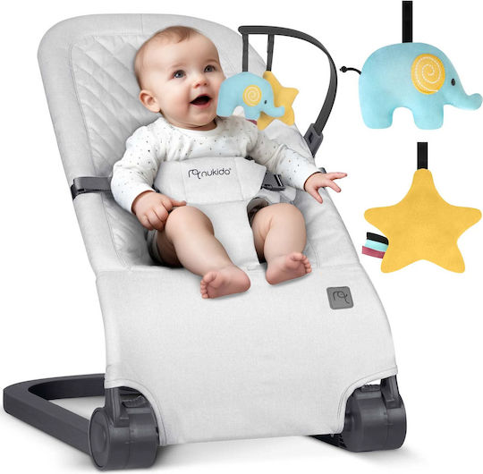 Nukido Χειροκίνητο Relax Μωρού Light Grey για Παιδί έως 9kg