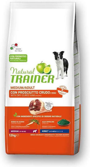 Natural Trainer Adult Medium 12kg Dry Food for Adult Medium Breed Dogs with Prosciutto