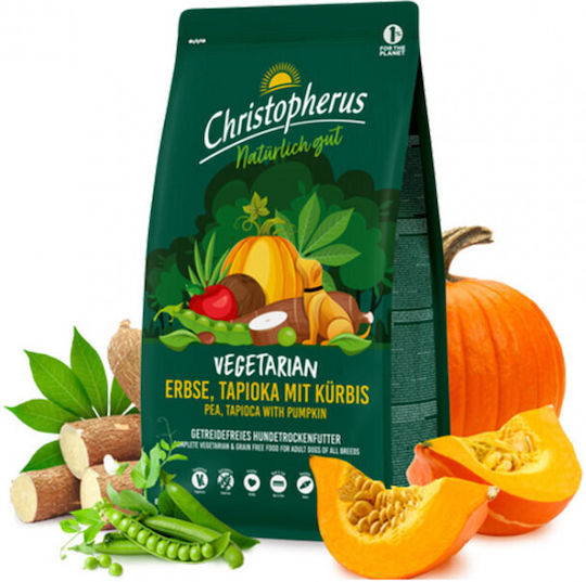 Christopherus 1kg Dry Food Grain-Free for Adult Dogs with Pumpkin, Vegetables and Apple