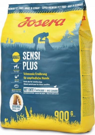 Josera SensiPlus 0.9kg Trockenfutter ohne Gluten für erwachsene Hunde mit Ente und Reis