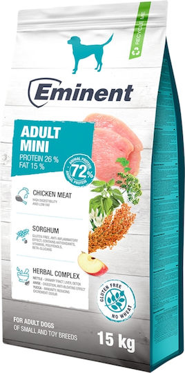 Eminent 15kg Dry Food for Adult Small Breed Dogs with Chicken