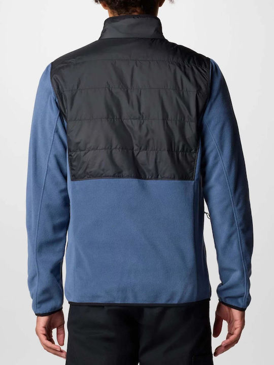 Basin Butte Full Men's Fleece Cardigan Blue