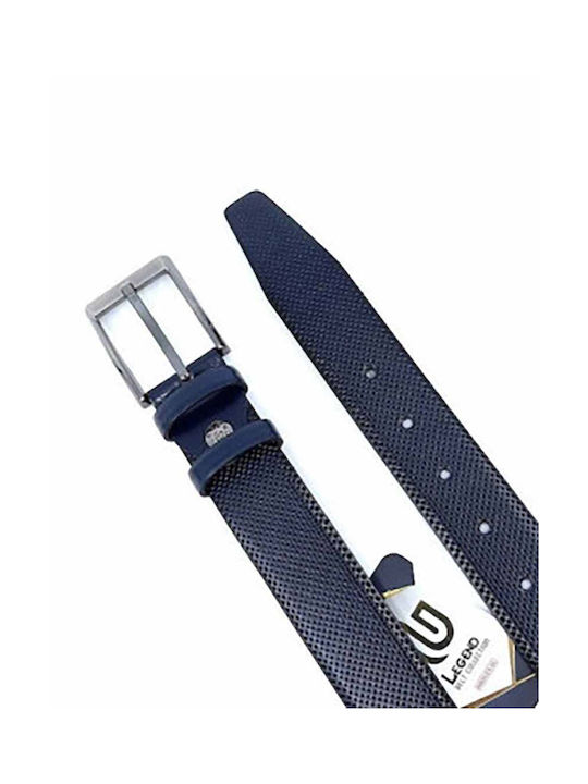 Legend Accessories Men's Leather Belt Blue