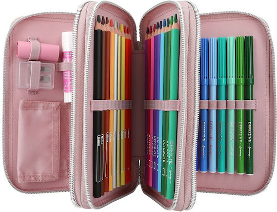 Depesche Federmäppchen mit 3 Fächern Rosa