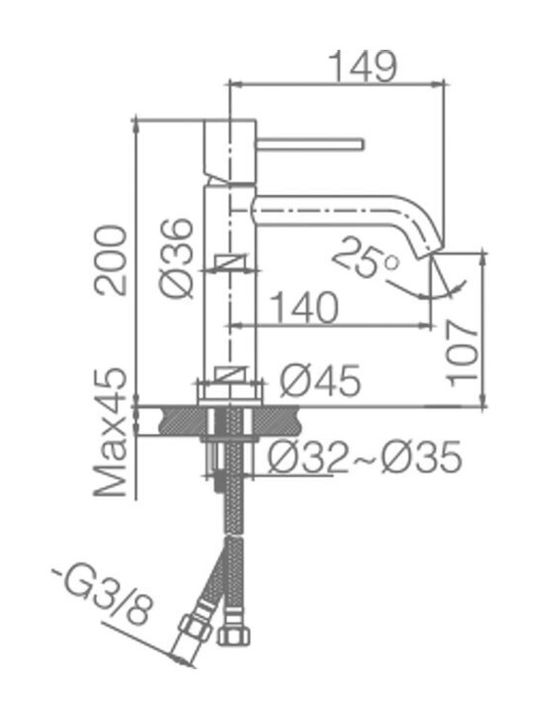 Imex Mixing Sink Faucet Silver