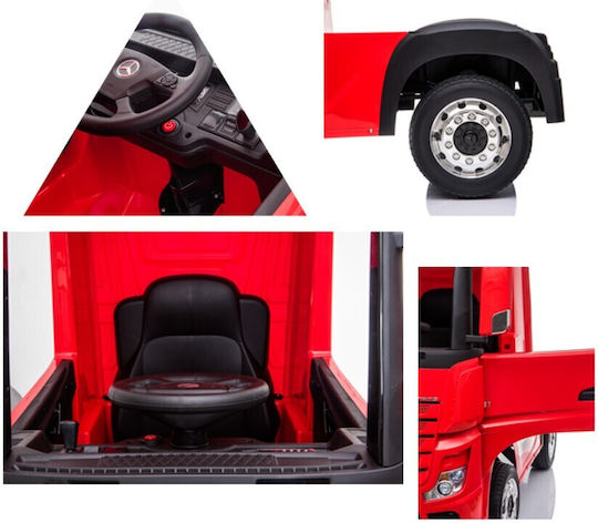 Mercedes Benz Actros Lastwagen Einsitzer mit Fernbedienung Lizensiert 12 Volt Rote