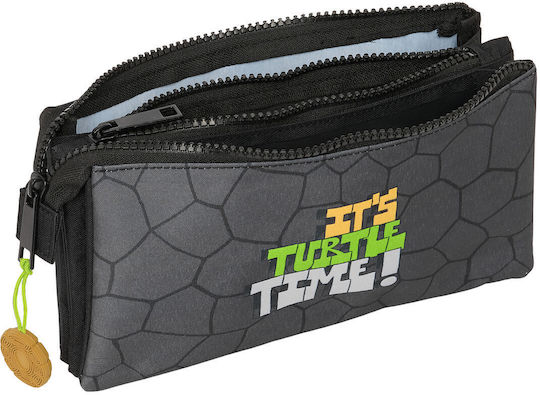 Teenage Mutant Ninja Turtles Pencil Case with 3 Compartments Black