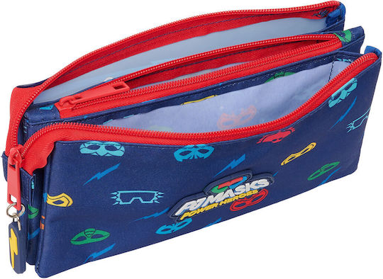 Triple Pencil Case Pj Masks Ready Navy Blue 22 X 12 X 3 Cm