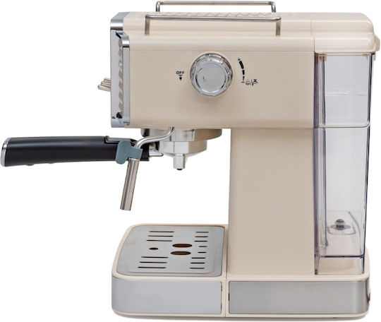 Estia Retro Epoque Automatic Espresso Machine 1350W Pressure 20bar Beige