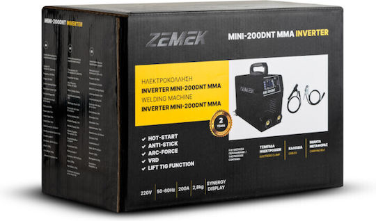 Welding Machine Inverter MMA with Maximum Welding Current 200A and Duty Cycle 60%