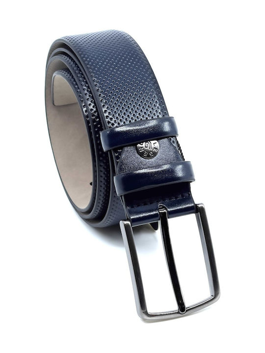 Men's Belt from Artificial Leather Navy Blue
