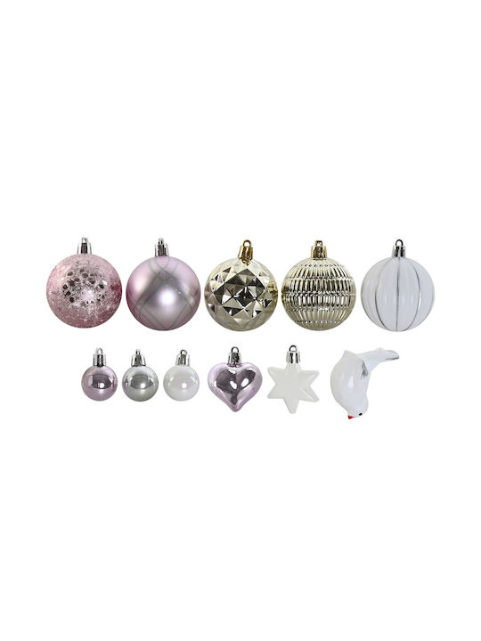 Hanging Ball Ornament Ornament Plastic Pink 6cm