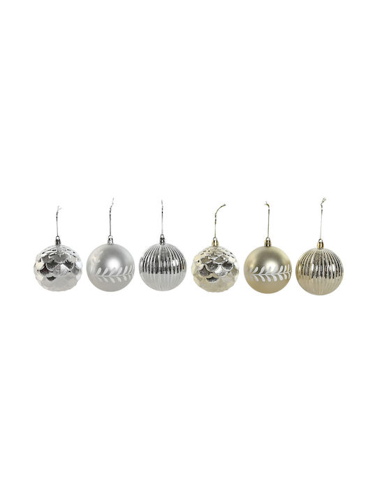 Hanging Ball Ornament Ornament Plastic Gold 16cm Set 12pcs