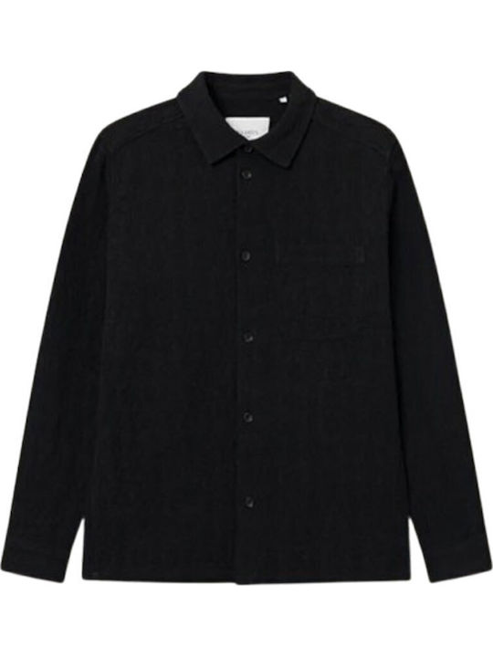 Long-sleeved Cotton Shirt Black