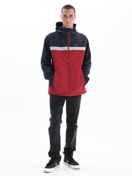Jachetă de Iarnă Waterproof Roșie / Navy