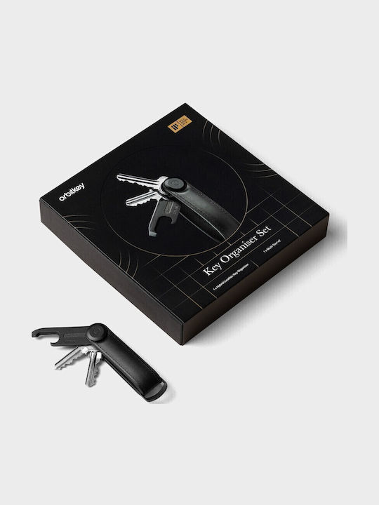Orbitkey Μπρελόκ Δερμάτινο Μαύρο