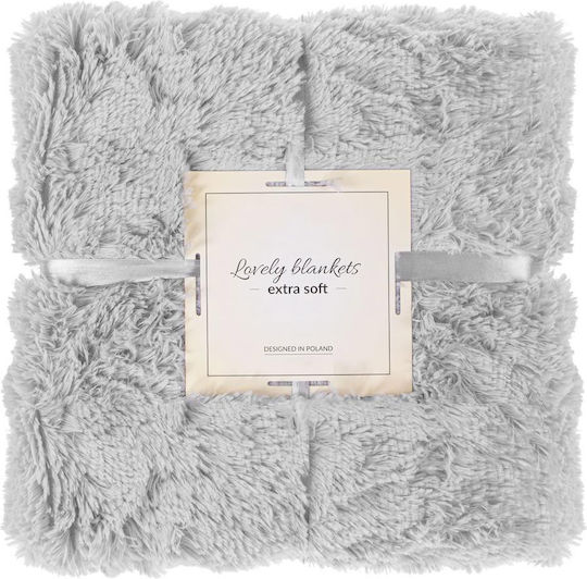 Furry Double Blanket 200x240cm Light Grey