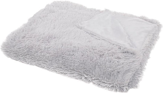 Furry Double Blanket 200x240cm Light Grey