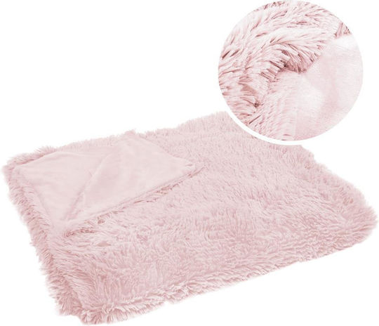 Pelzige Decke Einzel 160x200cm Rosa