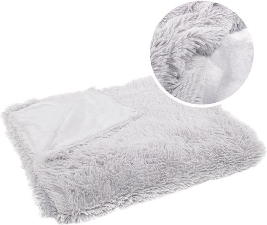 Furry Double Blanket 200x240cm Light Grey