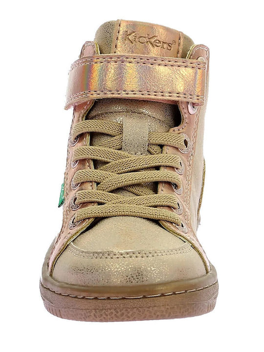 Παιδικά Sneakers High με Σκρατς Μπεζ