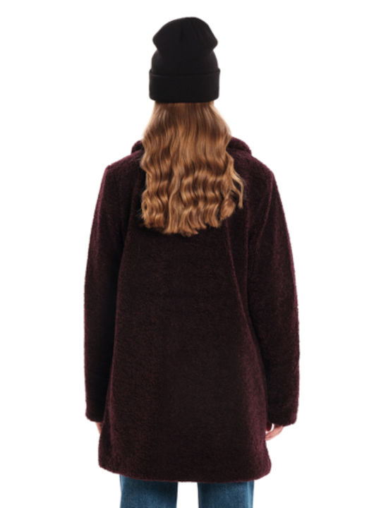 Basehit Women's Fur Burgundy